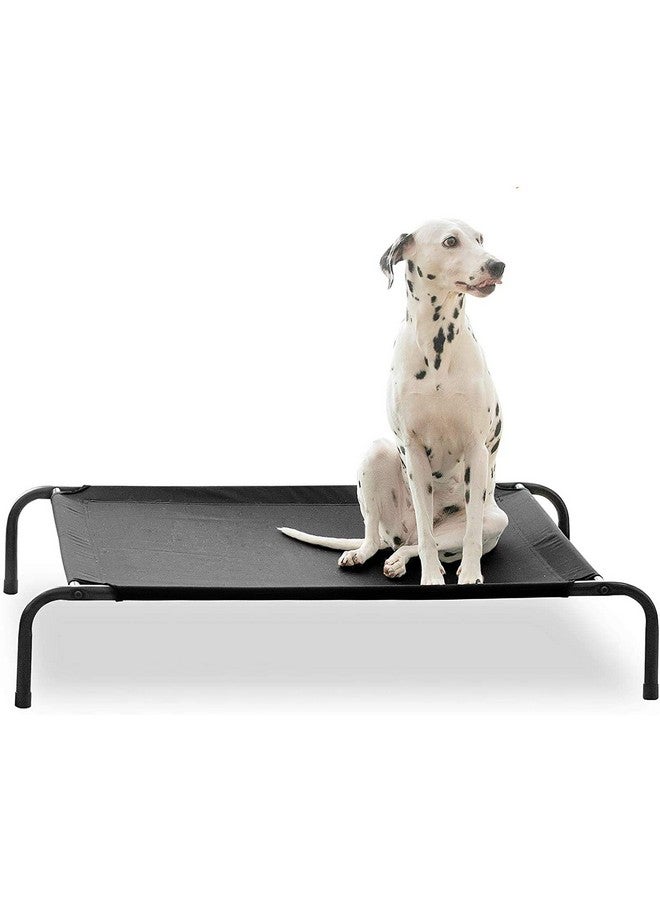 KOZI PET Elevated Fabric Dog Bed Outdoor Indoor Dog Cot, Raised Dog Beds (Large, Black) - Image 1