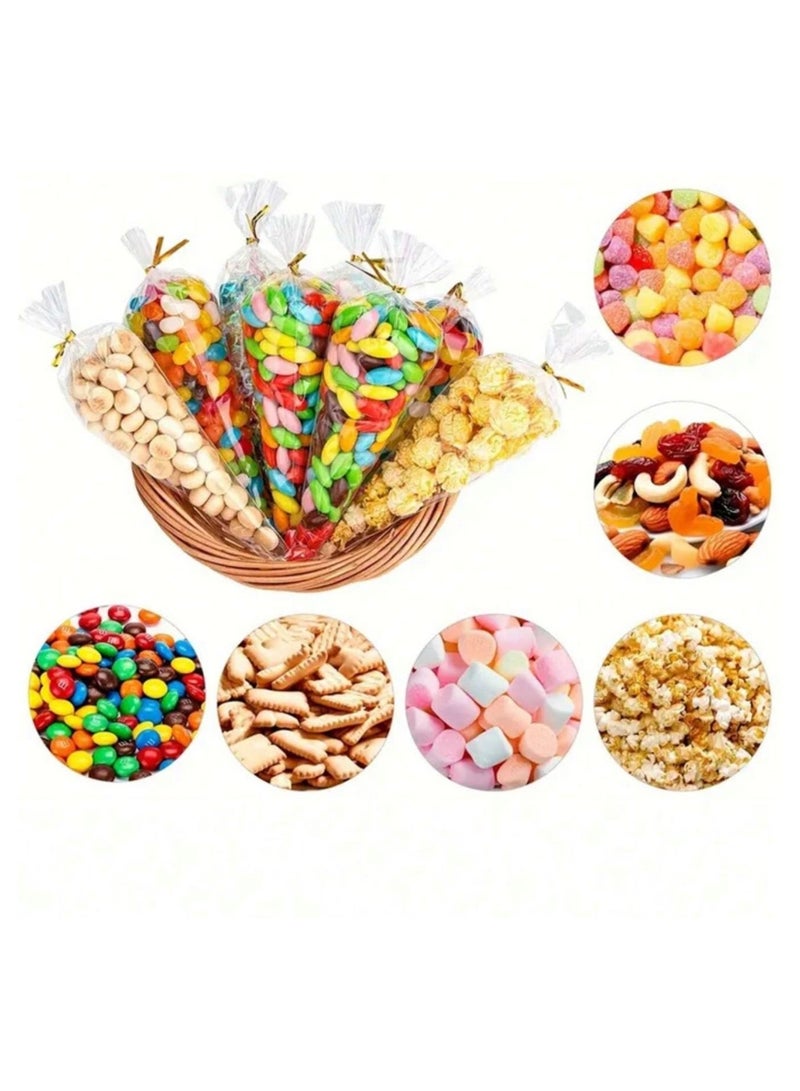 50pcs Eid Distribution Bags for Packaging Sweets, Gifts, and Food Storage with Ribbon, Perfect for Parties and Occasions. - Image 1