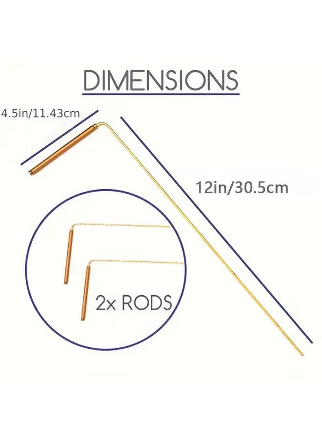 Solid Brass Copper Dowsing Rods Set with Pendulum Mat Model B for Spiritual Energy - Image 4