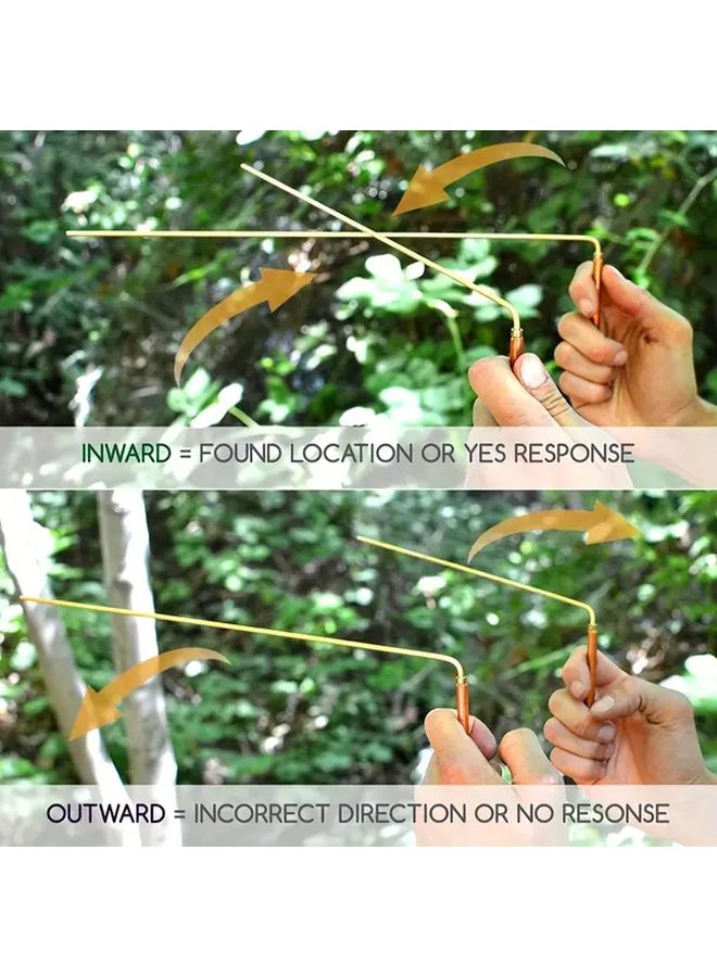 Solid Brass Copper Dowsing Rods Set with Pendulum Mat Model B for Spiritual Energy - Image 5