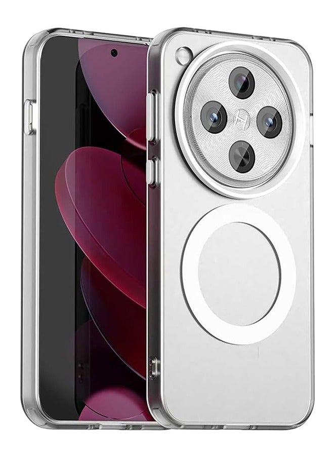 لـ OPPO FindX8Ultra حالة الهاتف الشفاف المغناطيسي ، مع حماية السيليكون الناعم TPU للجسم - Image 1