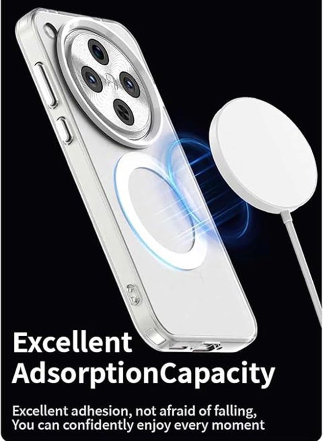 لـ OPPO FindX8Ultra حالة الهاتف الشفاف المغناطيسي ، مع حماية السيليكون الناعم TPU للجسم - Image 3