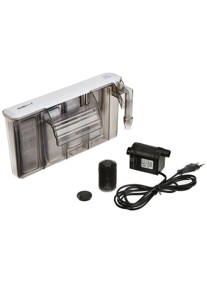 SOBO - 508H Slim Hang On External Power Filter For Aquarium Water Filtration Purpose, Black, 1 Piece - Image 1