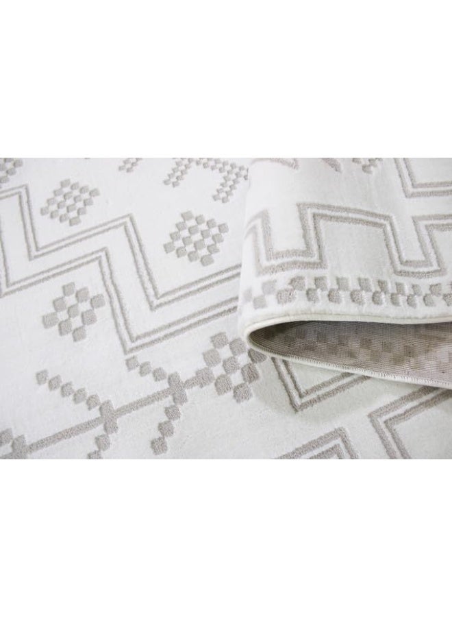 HANDPICKED FURNITURE Ultra Soft Area Carpets For Bed Room Living Room And Dining Room Anti-Slip Floor Carpets Easy To Clean 300 X 400 Cm 98 X 131 Ft - Cream - Image 5