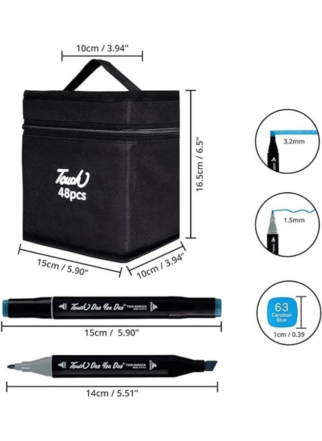 Touch Art Markers Set 48 pcs  - Image 4
