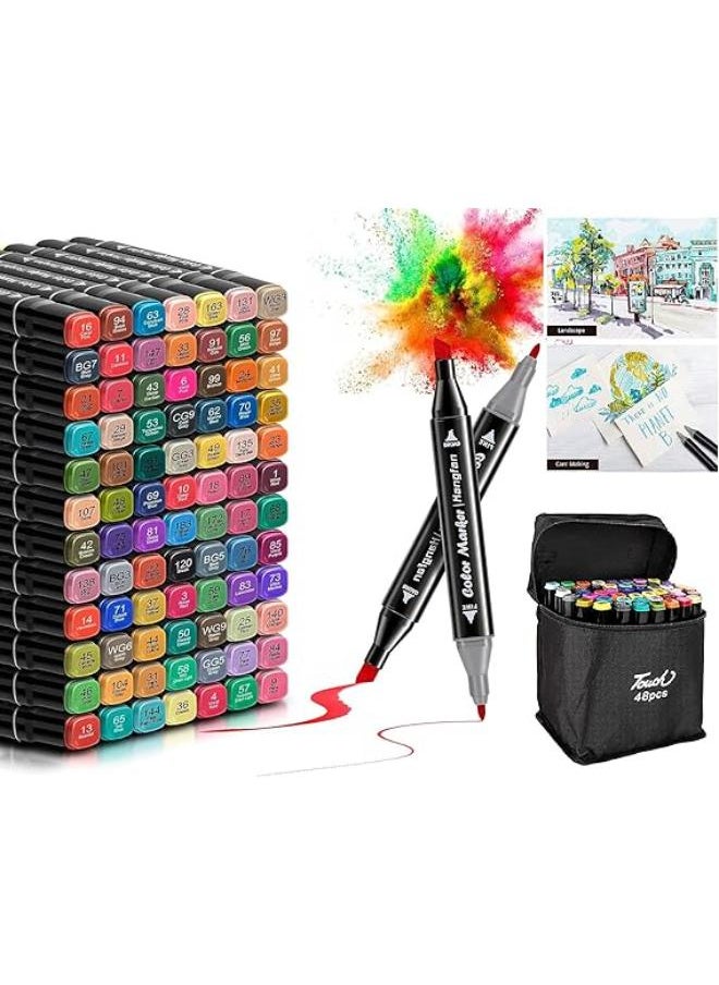 Touch Art Markers Set 48 pcs  - Image 1