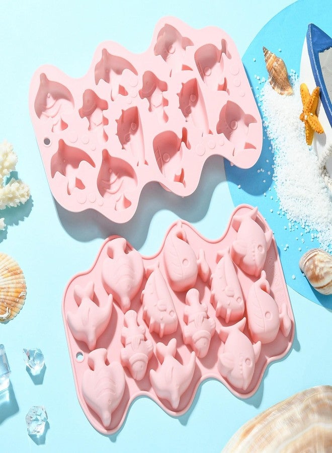 Airssory 2 Pcs 6 Styles Ocean Fish Silicone Fondant Molds Sea Animals Molds for DIY Cake Bakeware Chocolate Candy Resin Craft Making Decoration - Image 5