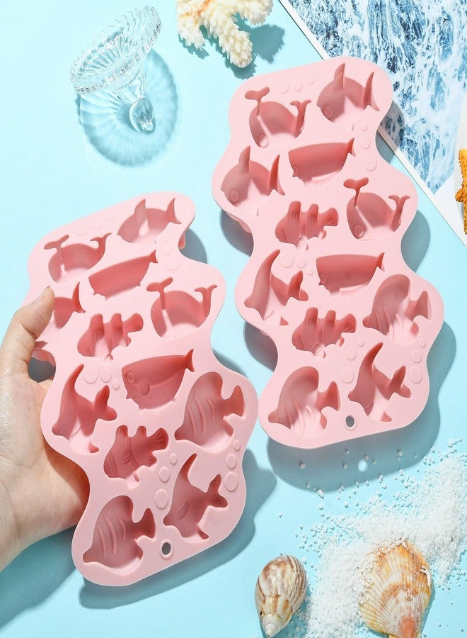 Airssory 2 Pcs 6 Styles Ocean Fish Silicone Fondant Molds Sea Animals Molds for DIY Cake Bakeware Chocolate Candy Resin Craft Making Decoration - Image 3
