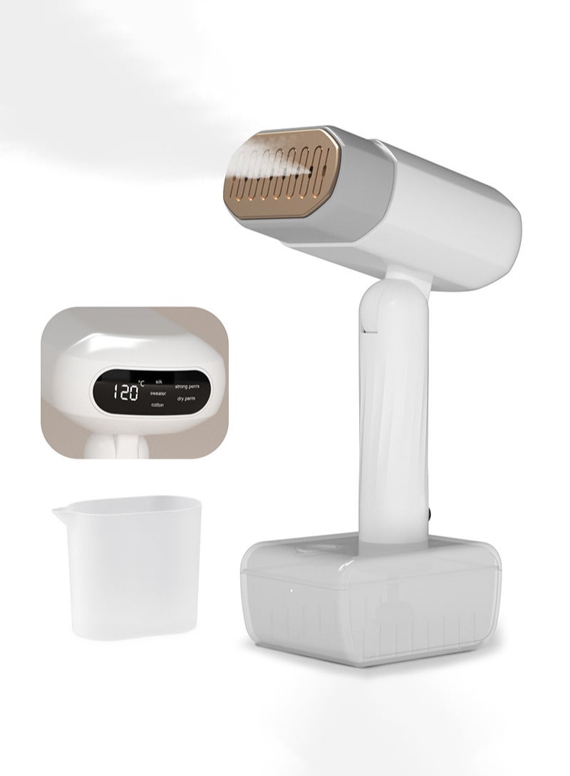 ACHAS 1500W 2 IN ONE Handheld Travel Garment Steamer & Iron for Clothes Dual Mode Vertical | Horizontal Steaming | Dry & Wet Steam Settings | 300ML Water Tank | 5-Mode LED Display | Wrinkle Remover for All-Fabric - Image 1