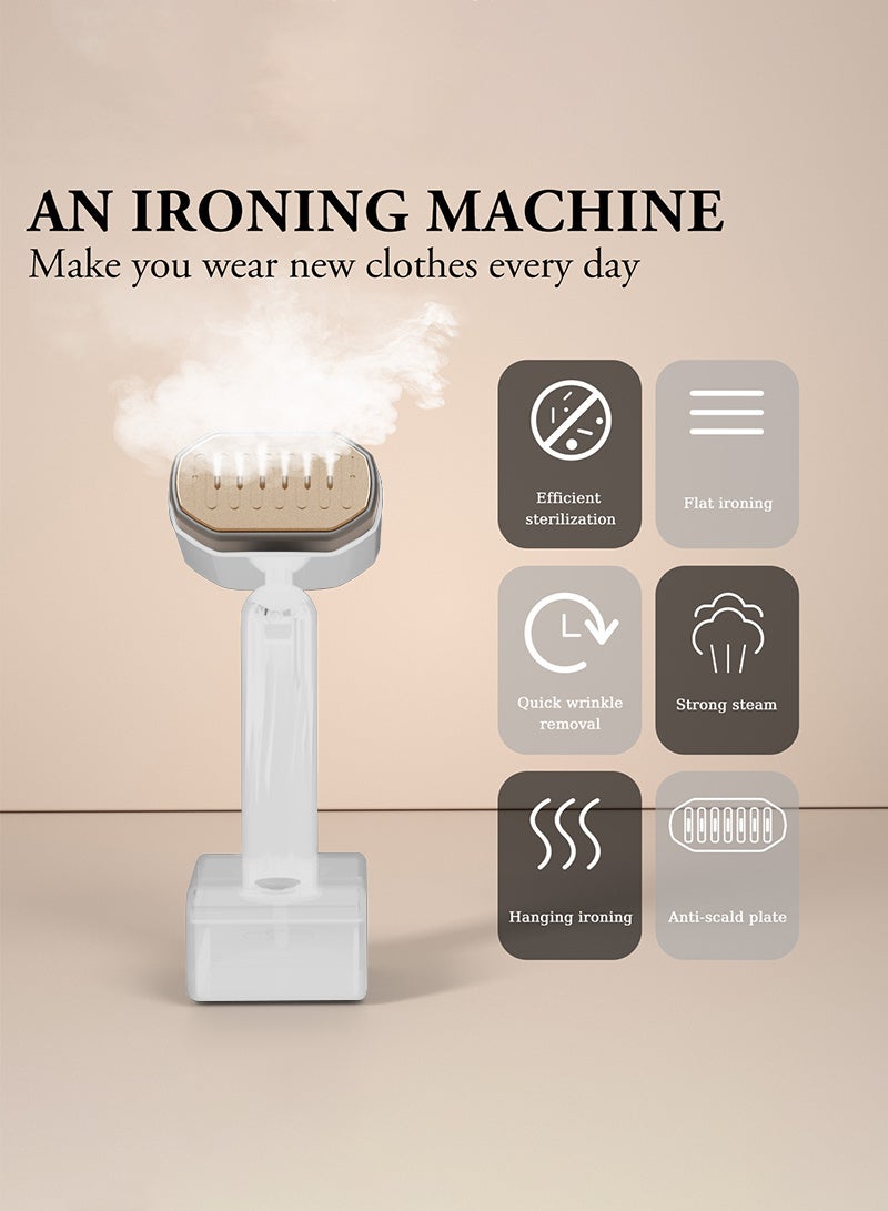 ACHAS 1500W 2 IN ONE Handheld Travel Garment Steamer & Iron for Clothes Dual Mode Vertical | Horizontal Steaming | Dry & Wet Steam Settings | 300ML Water Tank | 5-Mode LED Display | Wrinkle Remover for All-Fabric - Image 3