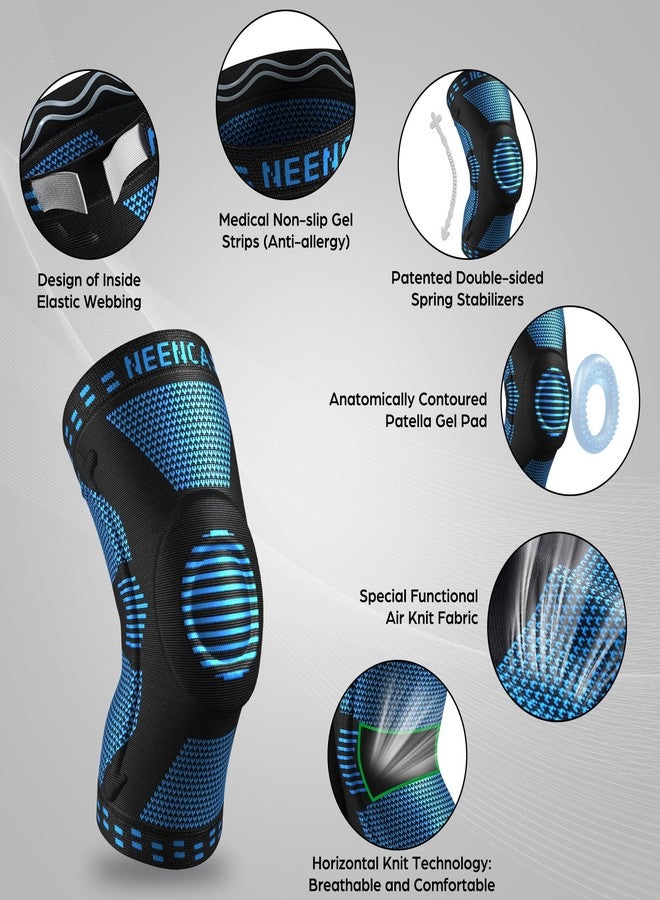 NEENCA Professional Women Knee Brace,Knee Compression Sleeve Support with Patella Gel Pads & Side Stabilizers,Medical Grade Knee Pads Sleeves for Running,Meniscus Tear,ACL,Arthritis,Joint Pain Relief - Image 2