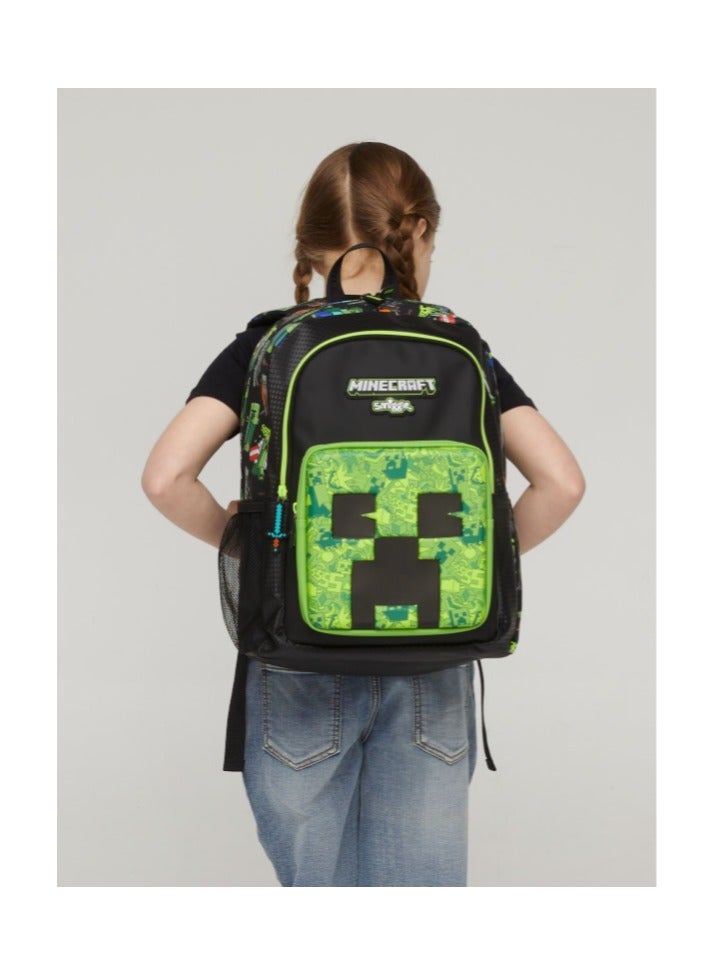 سميجل حقيبة الظهر Minecraft للأولاد  حقيبة الظهر المدرسية السوداء للأطفال - Image 3
