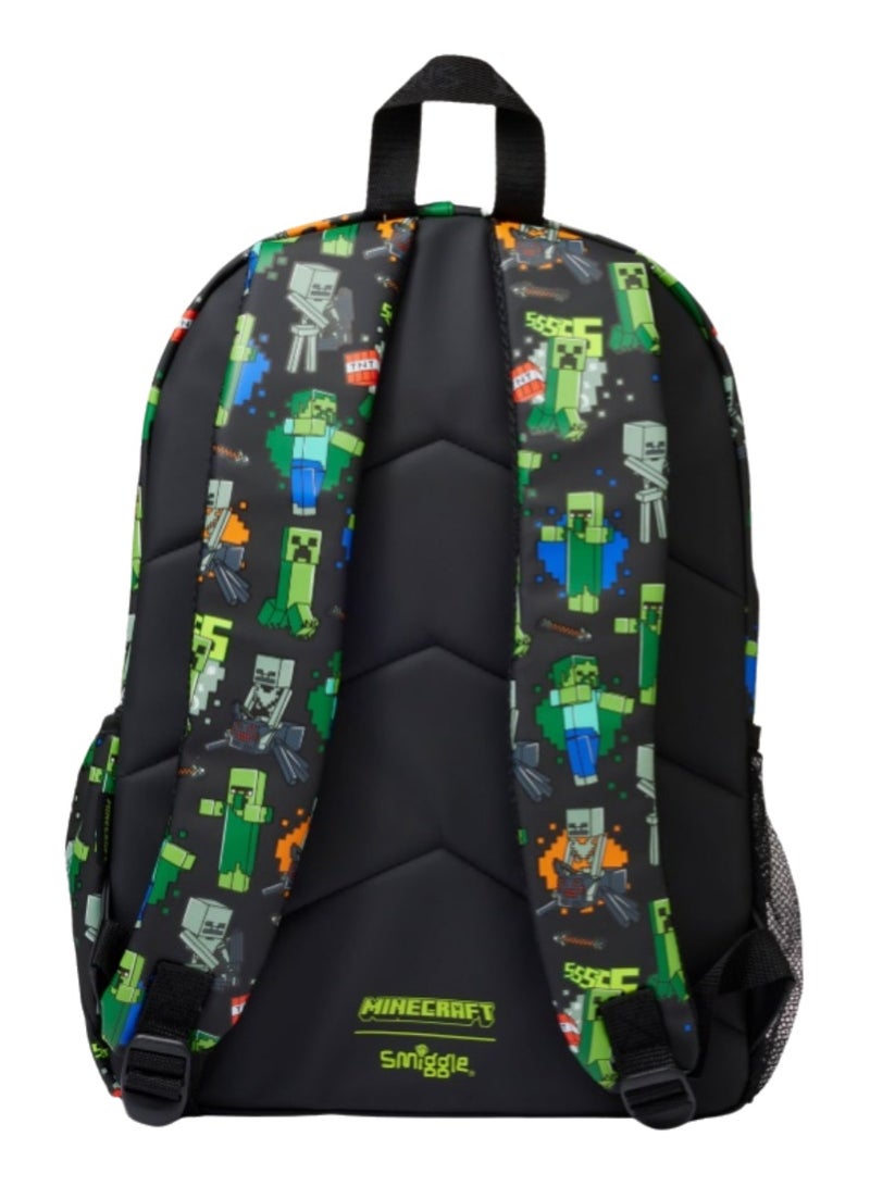 سميجل حقيبة الظهر Minecraft للأولاد  حقيبة الظهر المدرسية السوداء للأطفال - Image 2