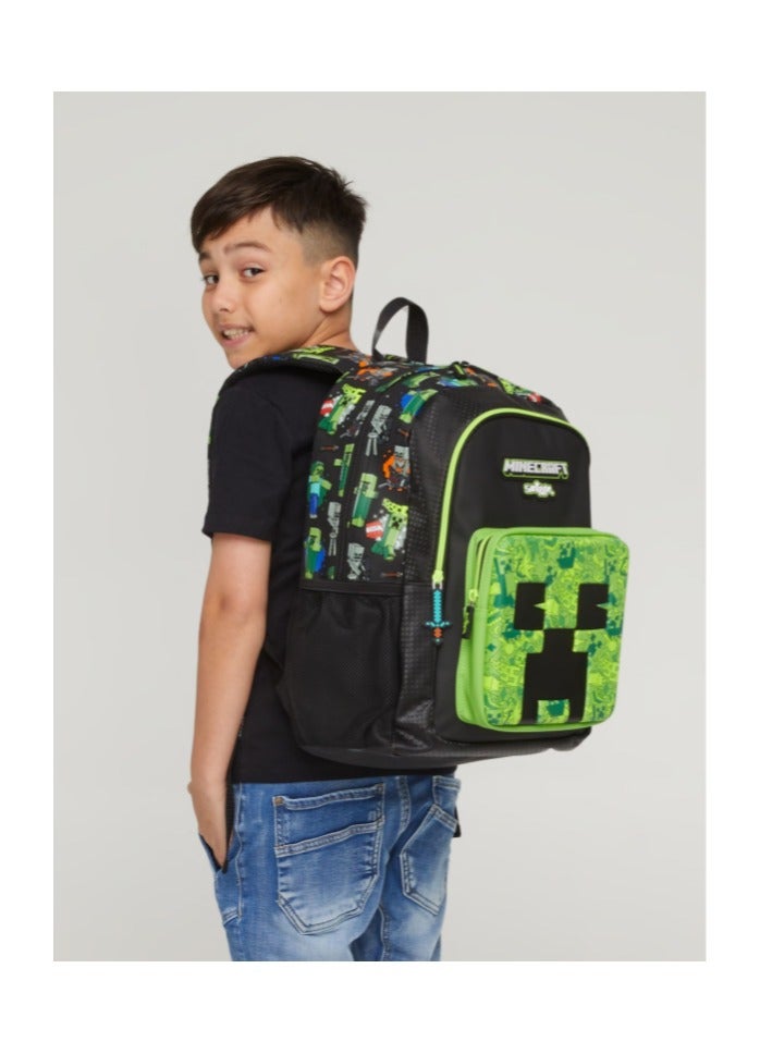 سميجل حقيبة الظهر Minecraft للأولاد  حقيبة الظهر المدرسية السوداء للأطفال - Image 4
