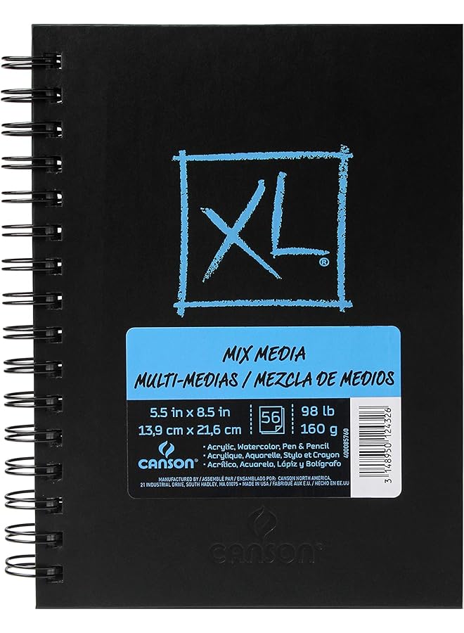 كانسون كتاب ميكس ميديا XL أسود، 5 × 8 بوصة - Image 1