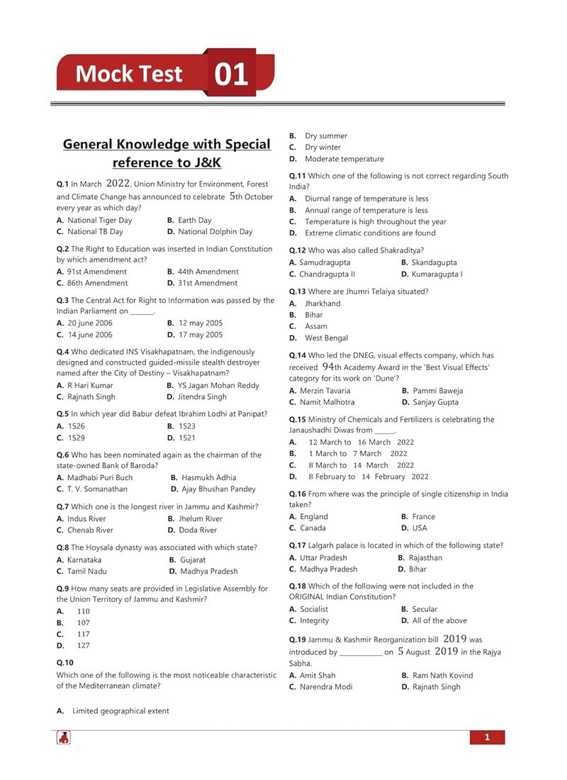 JKSSB Accounts Assistant (Finance) Recruitment Exam 2024 - 10 Full Length Mock Tests (1200 Solved Objective Questions) with Free Access To Online Tests - Image 4