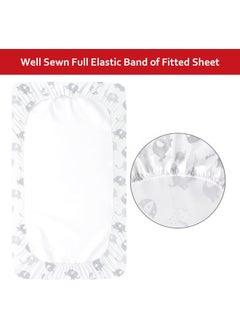 Moonsea Moonsea Fitted Crib Sheet for Baby Boys or Girls, Silky Soft Microfiber 52'' x 28'' Crib Sheet Fits Standard Size Crib Mattress and Toddler Bed Mattress, Gray Elephant  - Image 2