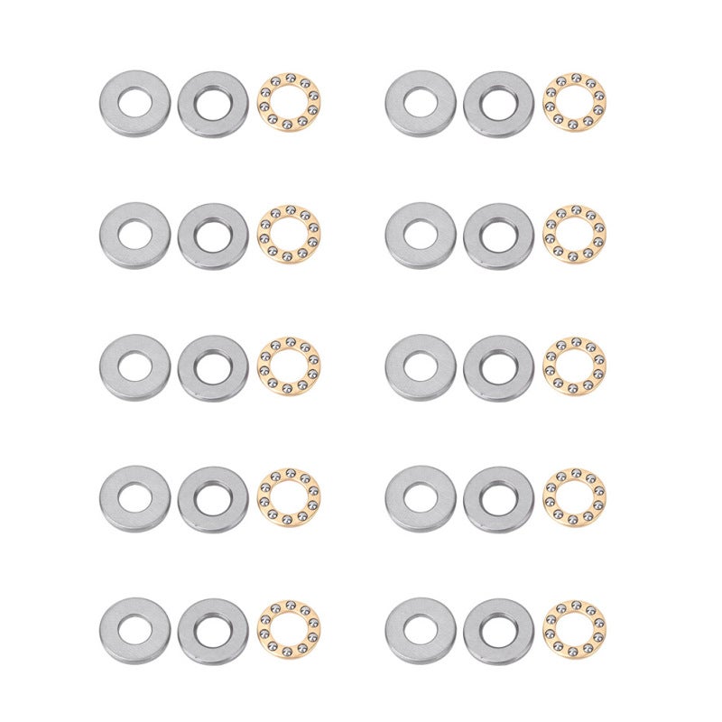 High Precision Thrust Bearing Bearing Steel 10-Pack High Speed - Small Frictional Resistance Quiet Rotation for Machinery Manufacturing - Image 1