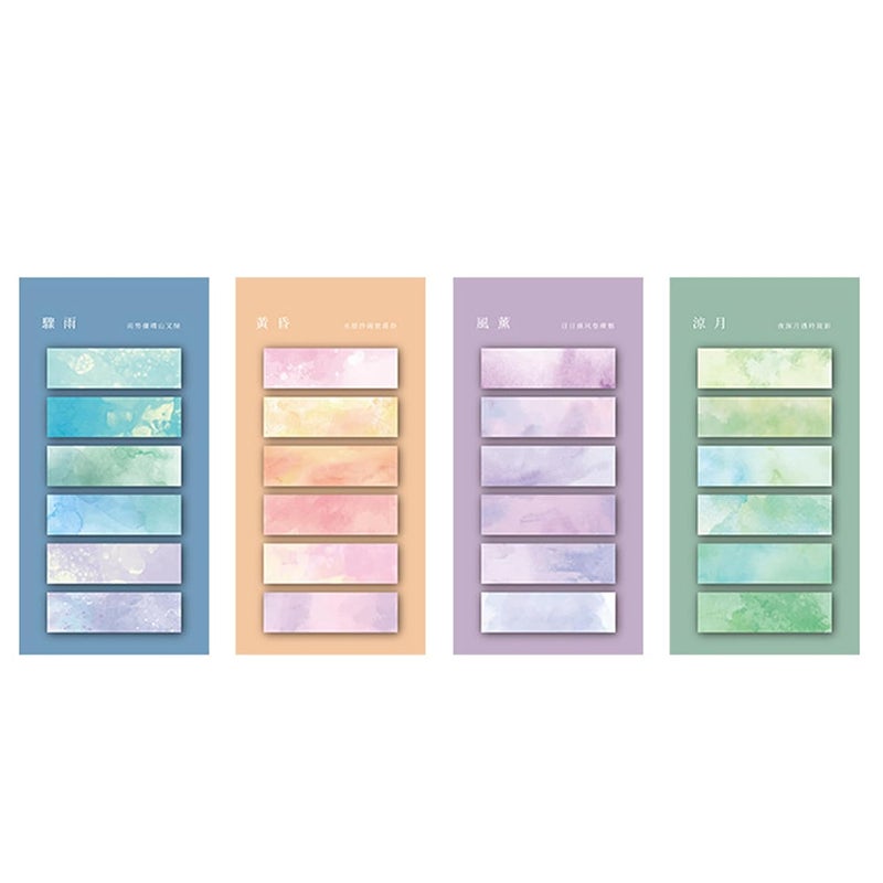 Orange Paper Sticky Tabs,Sticky Index Tabs for Annotating Books Page Markers for School/College/Office. Easy to Remove and Write 120 Sheets per Pack (Style 2 (480 Sheets) Pack of 4) - Image 1