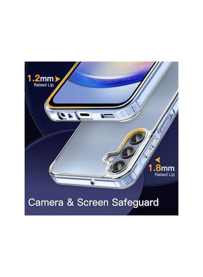 Jetech Case for Galaxy A25 5G 6.5-Inch, Non-Yellowing Shockproof Bumper Protective Phone Cover, Anti-Scratch Hard PC Back (Clear) - Image 5