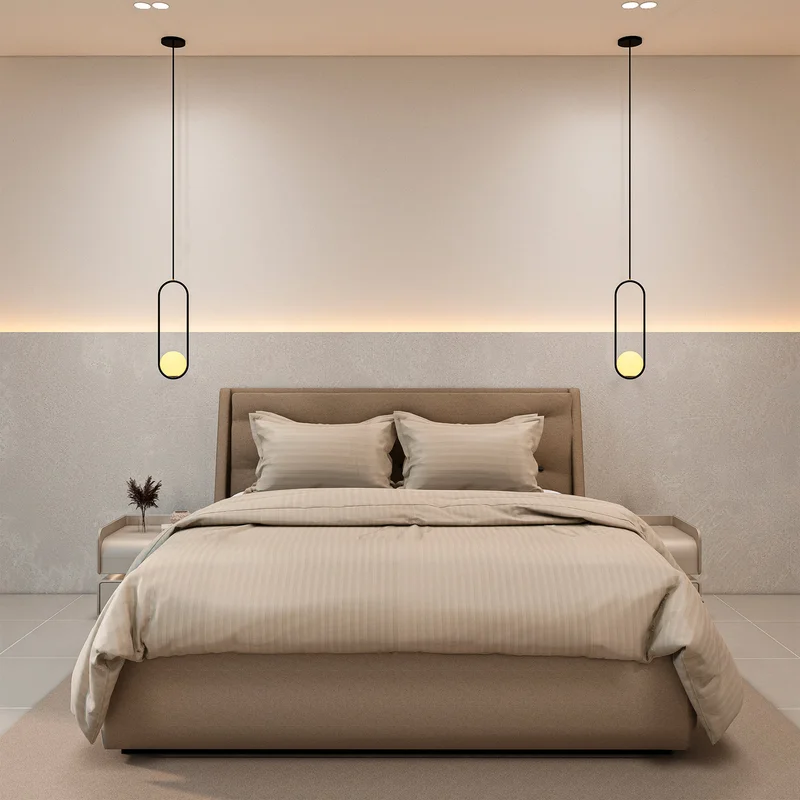 DWELL 3 Pcs Luxurious 300 Thread Count Bamboo  Sateen Thin Stripe Duvet Cover Set