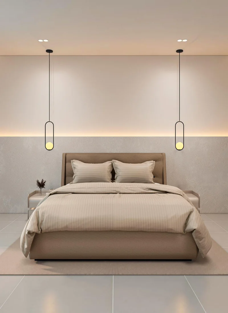يسكن 3 Pcs Luxurious 300 Thread Count Bamboo  Sateen Thin Stripe Duvet Cover Set