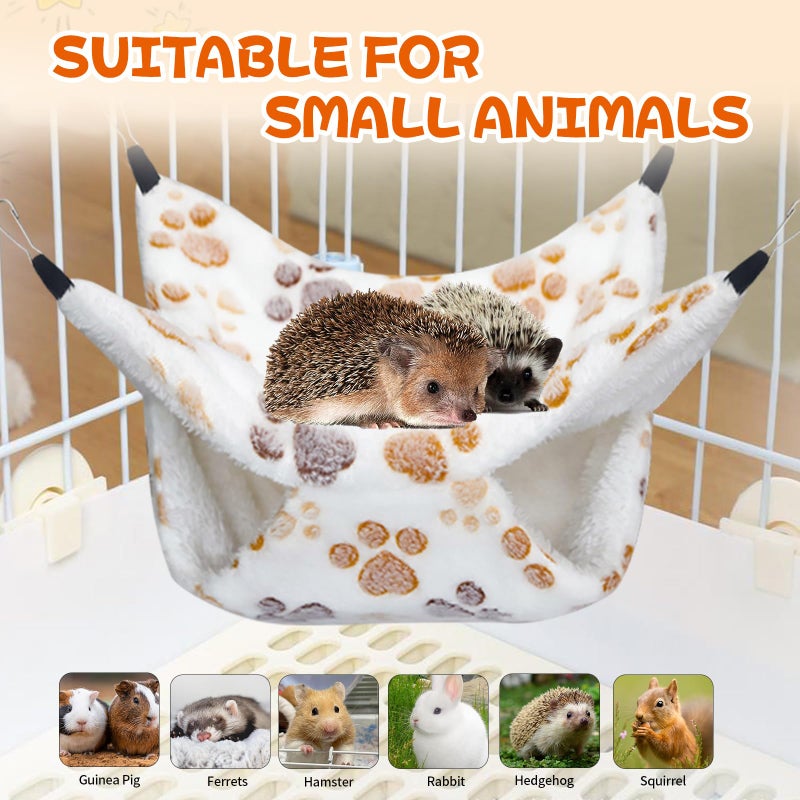 YedsIntu 3 Pcs Guinea Pig Hammock, Rat Ferret Hanging Hammock Guinea Pig Accessories for Small Animals Chinchilla Hamster Parrot Sugar Glider Ferret Squirrel (11"Ã—11") - Image 5