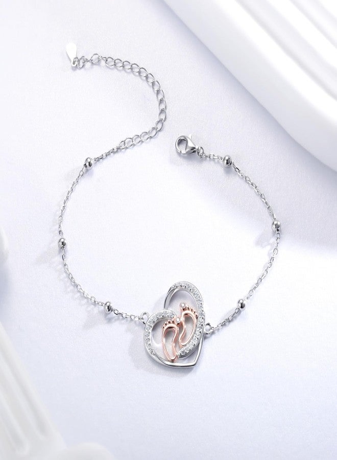 MANBU Pregnancy Gifts for First Time Mothers: Mom to be Necklace Bracelet Earrings for Expecting Women Gifts for Pregnant Wife Daughter Sister Friends (bracelet) - Image 4