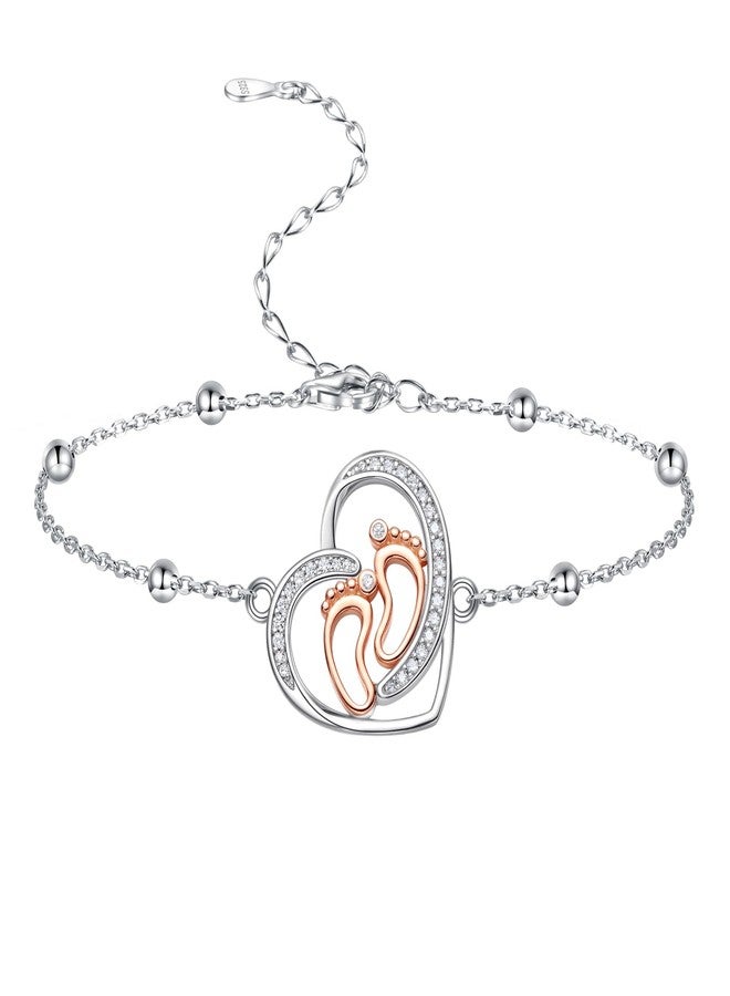MANBU Pregnancy Gifts for First Time Mothers: Mom to be Necklace Bracelet Earrings for Expecting Women Gifts for Pregnant Wife Daughter Sister Friends (bracelet) - Image 1