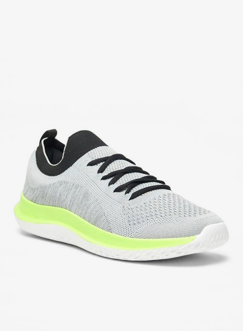 Dash Men Textured Slip On Sports Shoes with Lace Detail - Image 3