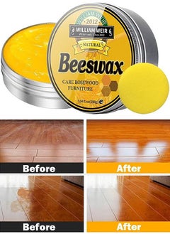 WILLIAM WEIR Natural Beeswax Furniture Polish Wood Seasoning Beeswax For Wood Polish And Conditioner Multipurpose Waterproof And Repair Wood Wax Wood Cleaner And Polish Furniture Wax  - Image 1