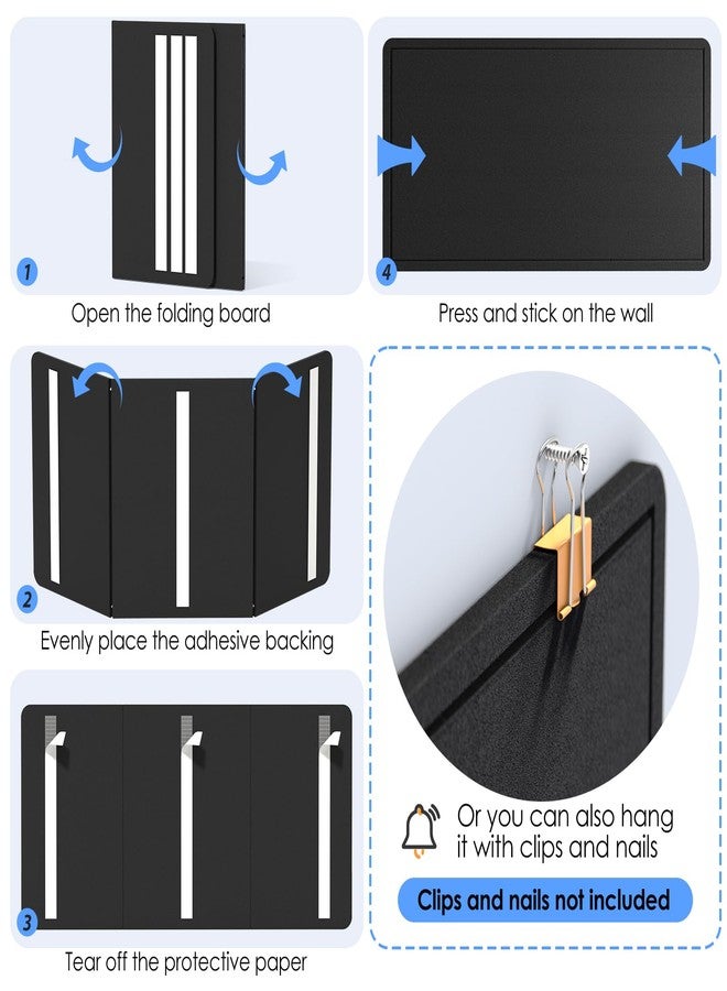 ماكسجير لوحة إعلانات ماكس جير، مقاس 35 بوصة × 17.5 بوصة، لوحة لباد قابلة للطي، لوحة رؤية، لوحة فلين للمكاتب والمنازل والمدارس، لوحات دبابيس صغيرة للجدران، لوحة عرض صور مؤطرة سوداء - Image 5