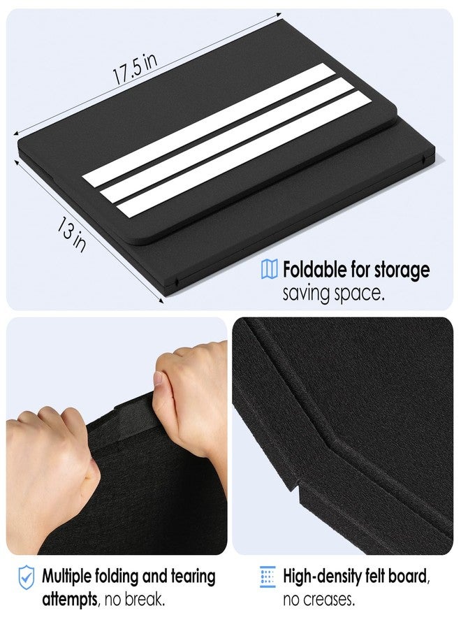 ماكسجير لوحة إعلانات ماكس جير، مقاس 35 بوصة × 17.5 بوصة، لوحة لباد قابلة للطي، لوحة رؤية، لوحة فلين للمكاتب والمنازل والمدارس، لوحات دبابيس صغيرة للجدران، لوحة عرض صور مؤطرة سوداء - Image 3