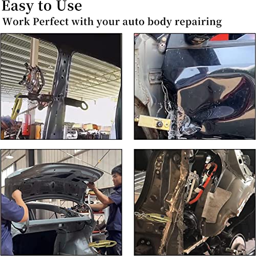 Suprwin Auto Car 5 Ton 2-Way Pull Clamp Repair Clamp, Self-Tightening Grips Collision Repair Tools Body Repair Pull Clamp Two Way Frame Back Frame Machine Sheet Metal (Flat Clamp) - Image 5