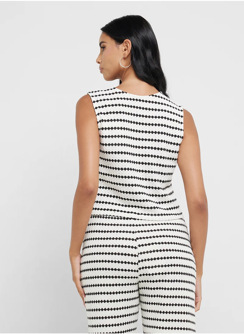 ONLY Onleva Short Stripe Vest