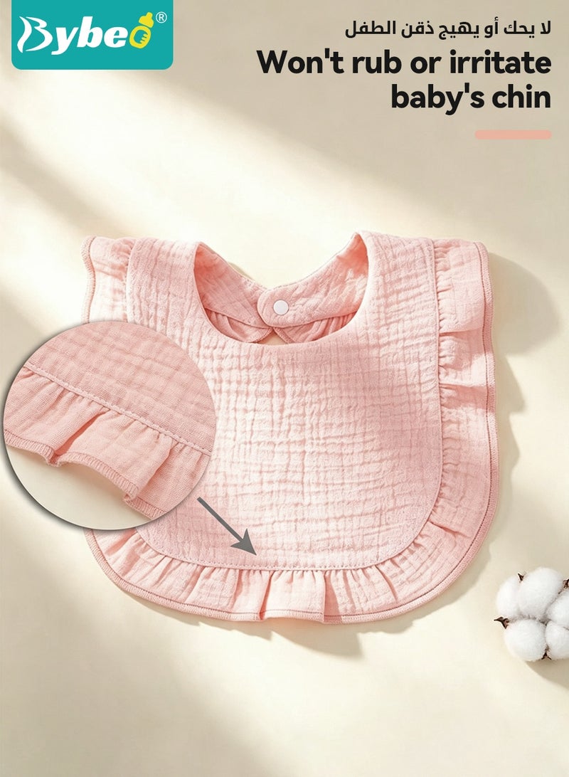 Bybeo 6-Pack Muslin Baby Bibs, Baby Bandana Drool Bibs. Toddler Feeding Bibs, 100% Cotton Baby Bib for Drooling and Teething, Absorbent Bandana Bibs for Unisex Baby Boys and Girls 0-12 Months - Image 3