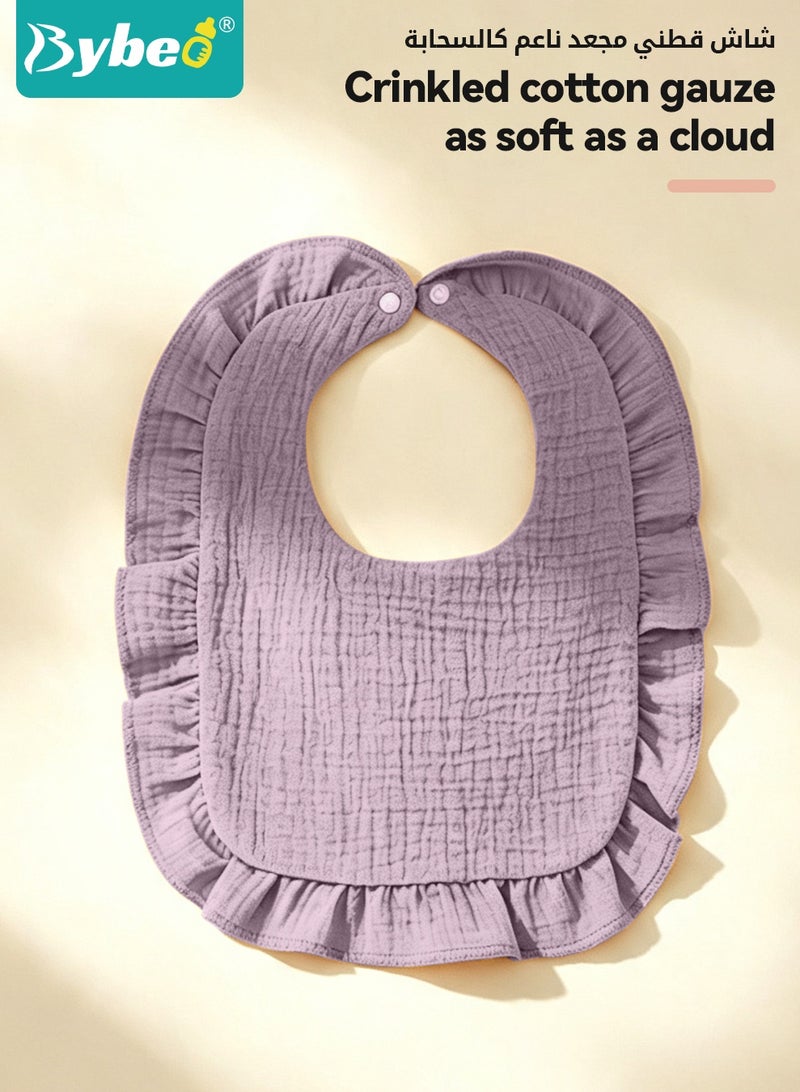 Bybeo 6-Pack Muslin Baby Bibs, Baby Bandana Drool Bibs. Toddler Feeding Bibs, 100% Cotton Baby Bib for Drooling and Teething, Absorbent Bandana Bibs for Unisex Baby Boys and Girls 0-12 Months - Image 4