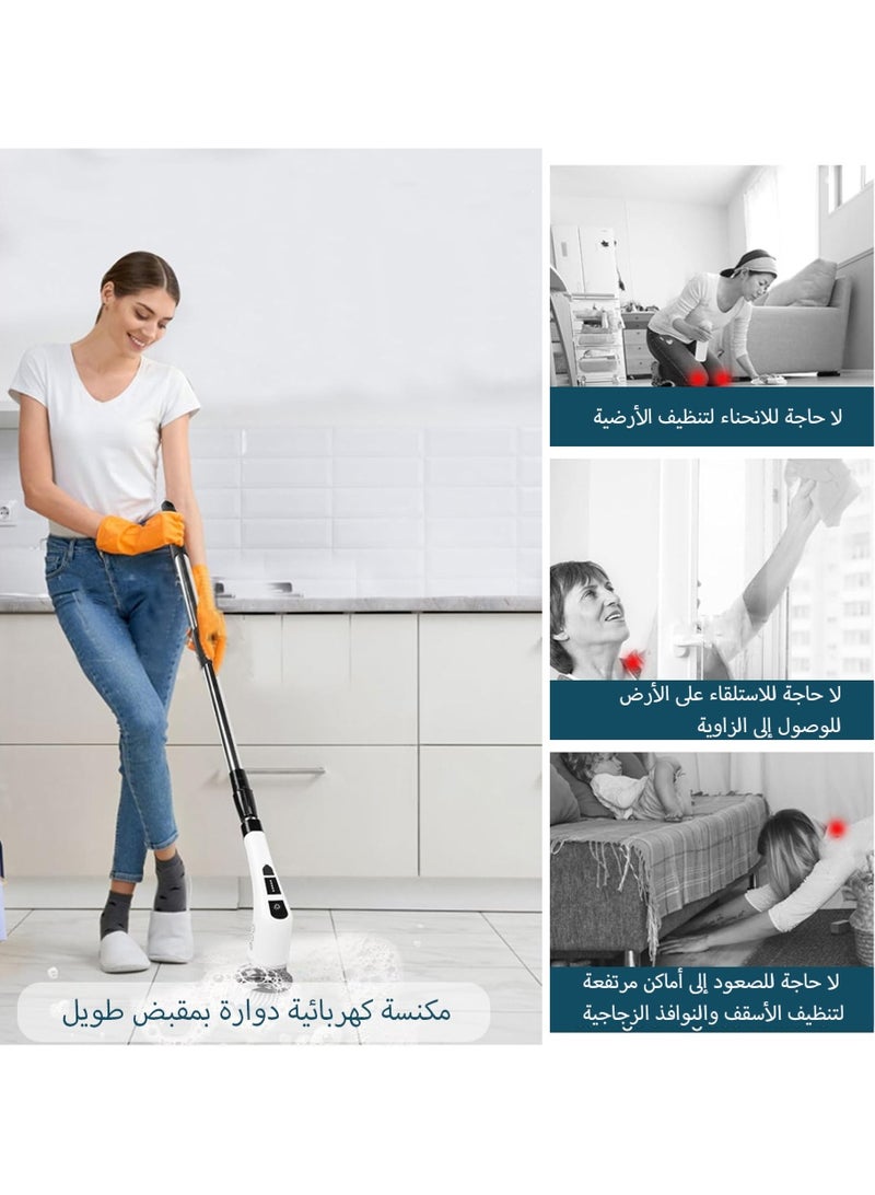 ليون هوم فرشاة تنظيف كهربائية دوارة قابلة لإعادة الشحن مع 7 رؤوس فرشاة قابلة للاستبدال، فرشاة كهربائية محمولة ولاسلكية، فرشاة حمام كهربائية لتنظيف البلاط والحوض والنوافذ والأرضيات والحوض والسيارة - Image 2