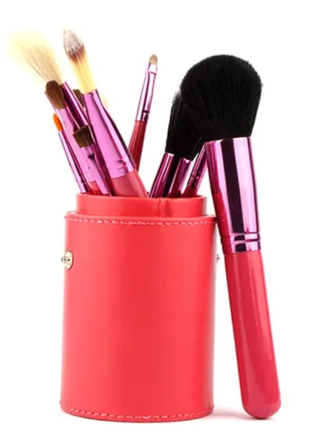 إن كي أكس طقم فرش مكياج 12 قطعة مع علبة اسطوانية - Image 2