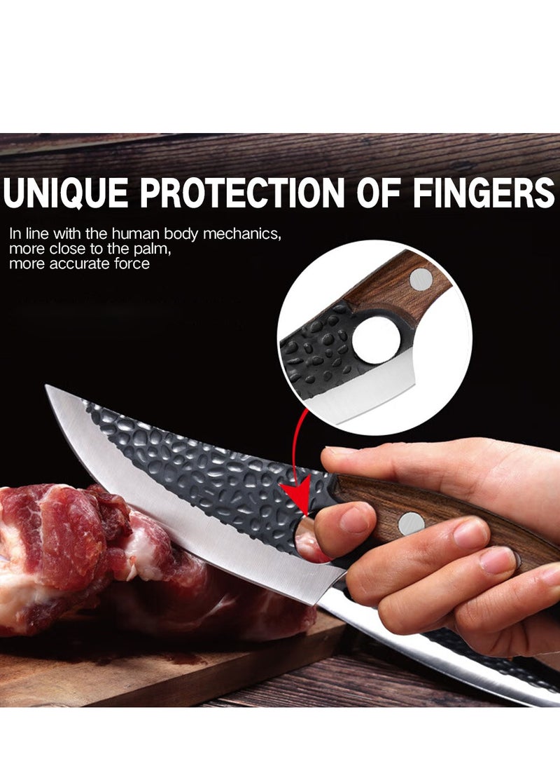 Astylway Chef Knife with Sheath Kitchen Knife Hand Forged Boning Knife Japanese Style Full Tang Butcher Meat Viking Knives for Home Outdoor Camping  - Image 4