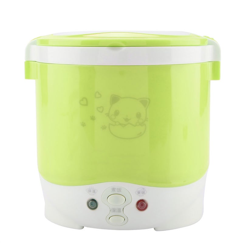 Oushiba 24V Portable Rice Cooker Green Food Grade PP Electric Steamer - Double Safety Buckle Non-Stick Easy Clean Multifunctional Cooker for Truck Travel - Image 5