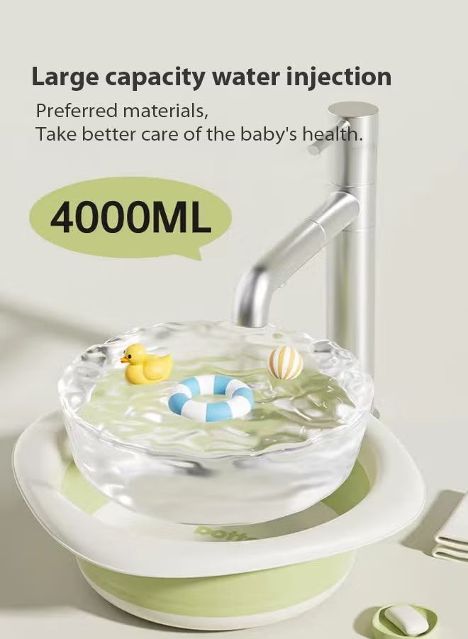 3-Pack حوض غسيل قابل للطي للرضع مع حوض أطفال مميز، حوض غسيل، حوض غسيل منزلي للرضع، حوض بلاستيكي، مستلزمات حديثي الولادة - Image 3