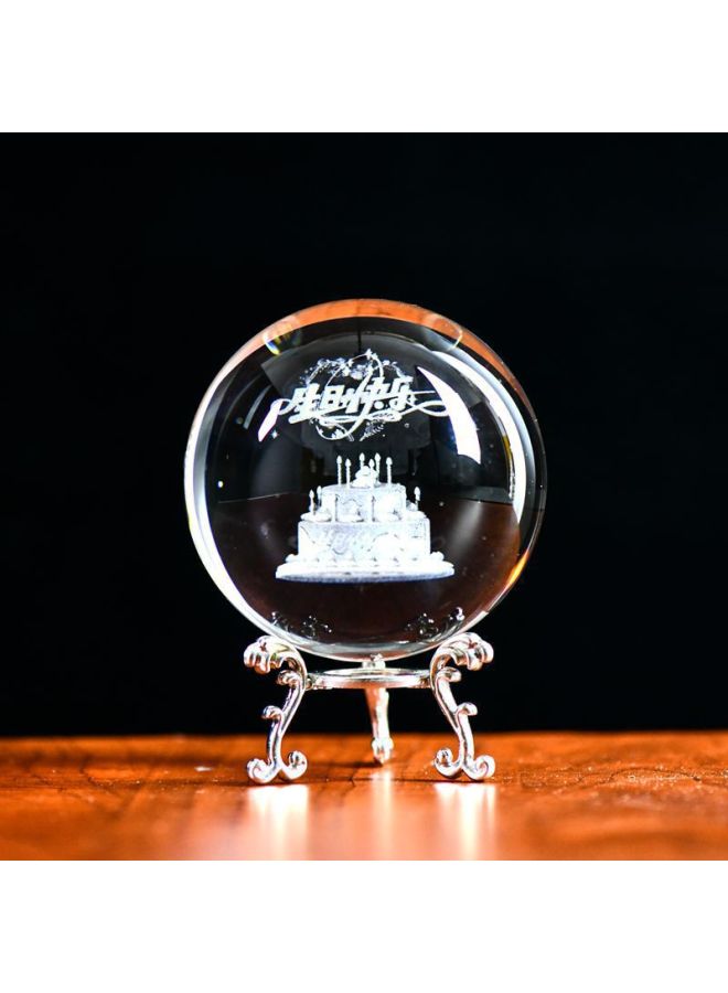 Birthday Gift Girls Solar System Girls Children 10 Years Old Pupils Practical Music Music Box Toy-Color:Birthday Cake 8cm + Silver Tripod - Image 1