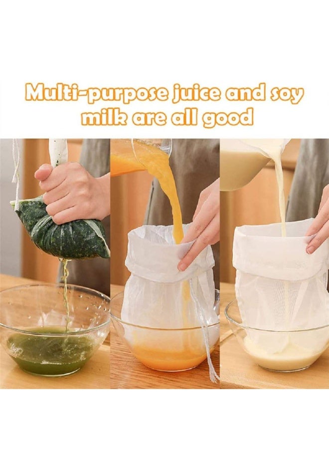 LEBOCADO 4 Pcs Food Grade Soy Milk Filter Bags Vegetable juice filter bag, 200Mesh 75Micron 20*30CM Fine Mesh Bag Milk Filter Bag All Purpose Food Strainer Nylon Cheesecloth - Image 5