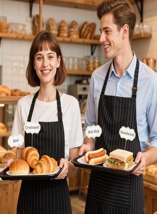 Nogeqi 50 Pieces Food Signs for Buffet Cheese Markers Food Labels for Party, Foods Tags Toothpick Flags Cupcake Picks Blank for Charcuterie Wedding Birthday Party Decorations (White) - Image 5