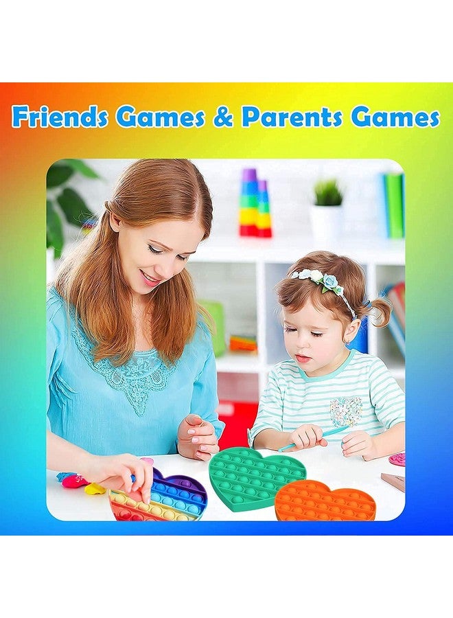 FunBlast FunBlast Pack of 2 Pop It Fidget Toy -Autism Special Needs Silicone Stress Reliever, Squeeze Sensory Toy (Multicolor)  - Image 5