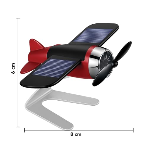 Ekhasa Nostrae by Ekhasa Solar Airplane Car Freshener | Propeller Rotating Dashboard Perfume Diffuser | Solar Powered Aircraft Decoration | Car Aroma Accessory & New Car Gift for Men, Birthday - Image 3