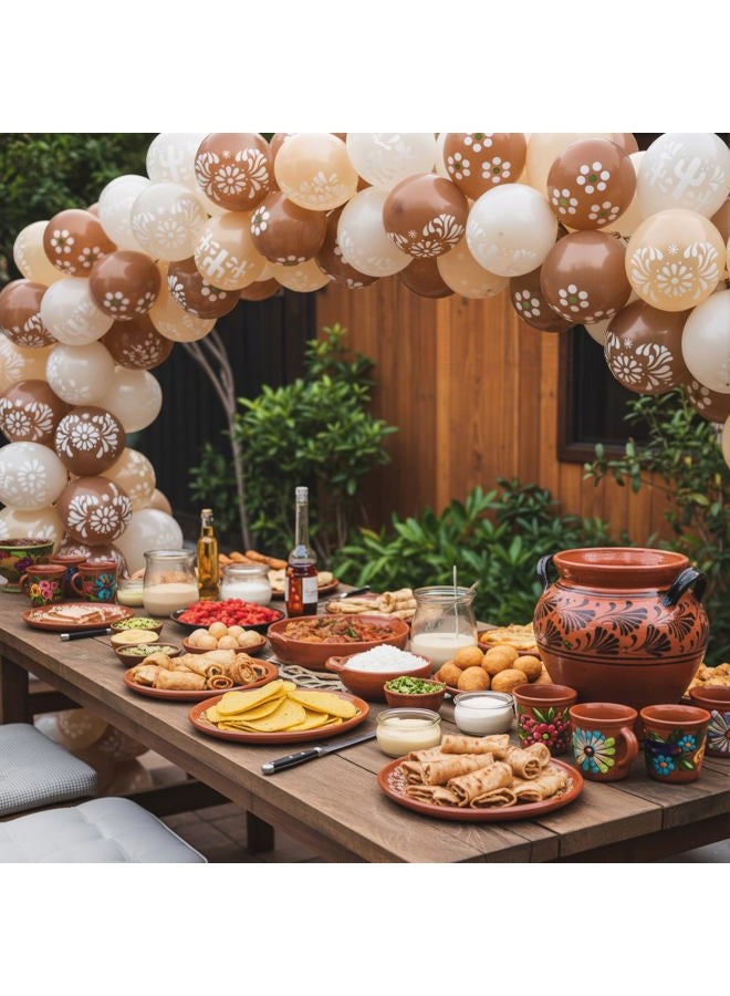 Soulchen 45 Pcs Cielito Lindo Balloons Party Decoration 12 Inch Platos De Barro Fiesta Balloons Mexican Talavera Party Decorations for Wedding Birthday Baby Shower Bridal Engagement Photo Supplies - Image 4