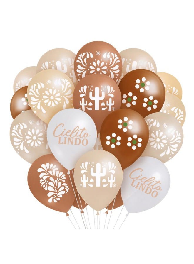 Soulchen 45 Pcs Cielito Lindo Balloons Party Decoration 12 Inch Platos De Barro Fiesta Balloons Mexican Talavera Party Decorations for Wedding Birthday Baby Shower Bridal Engagement Photo Supplies - Image 1