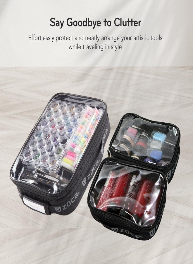 ZUCA Utility Pouch Combo Set - 1 Large & 2 Mini Utility Makeup Pouch - Durable, Spacious Cosmetic Storage Solution for Travel & Professional Use - Image 4